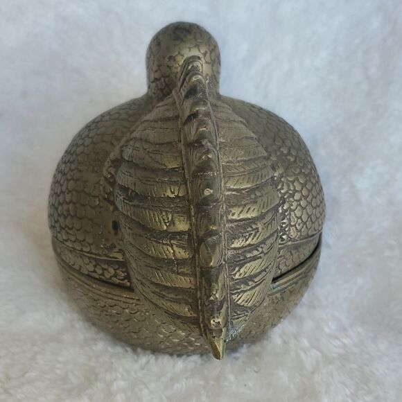 Vintage Brass Hen Trinket Box - Picture 5 of 9